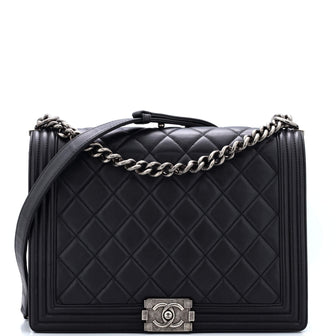 Chanel Boy Flap Bag Quilted Lambskin Large