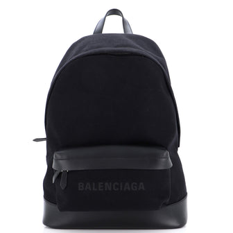 Balenciaga Navy Backpack Canvas Large