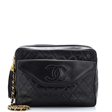 Chanel Vintage Front Pocket Camera Bag Quilted Lambskin Medium
