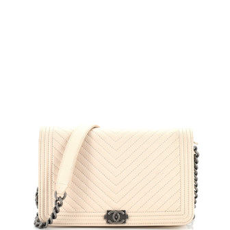 Chanel Boy Wallet on Chain Chevron Caviar