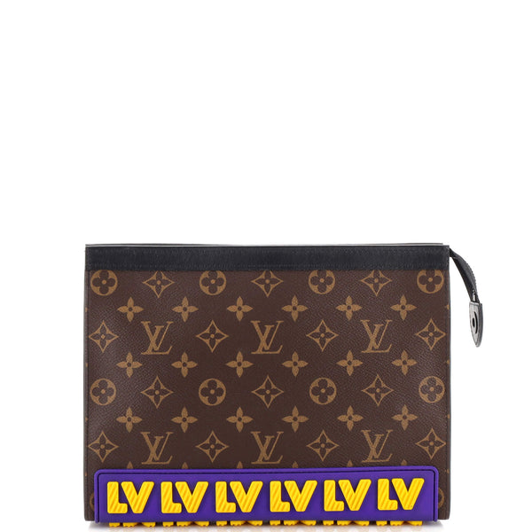 Louis Vuitton - Authenticated Pochette Voyage Small Bag - Cloth Brown for Men, Very Good Condition