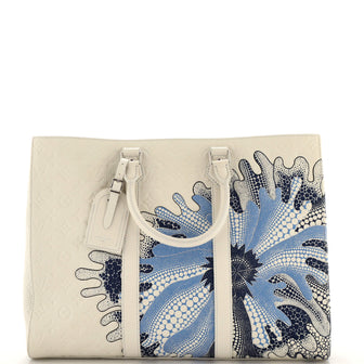 Louis Vuitton Sac Plat 24H Bag Yayoi Kusama Psychedelic Flower Monogram  Taurillon Leather Neutral 23048590
