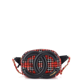 Chanel Coco Midnight Waist Bag Quilted Tweed and Lambskin Small