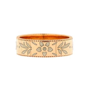 Gucci Icon Blooms Ring 18K Rose Gold with Enamel 6mm
