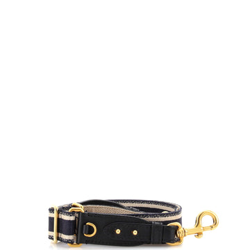Christian Dior Logo Shoulder Strap Embroidered Canvas Thin