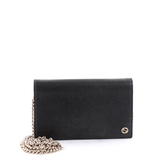 Gucci Betty Chain Wallet Leather Black 2305501