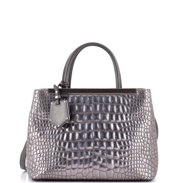 Fendi 2Jours Bag Crocodile Embossed Patent Petite