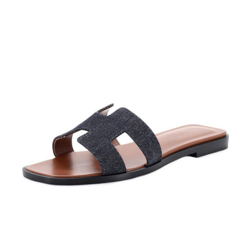 Hermes Women's Oran Sandals Denim