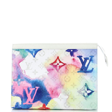 Louis Vuitton Pochette Voyage Limited Edition Monogram Watercolor Canvas MM