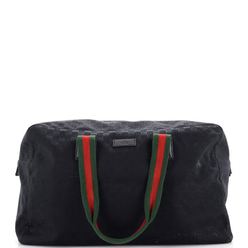 Gucci Web Carry On Duffle Bag GG Canvas Large