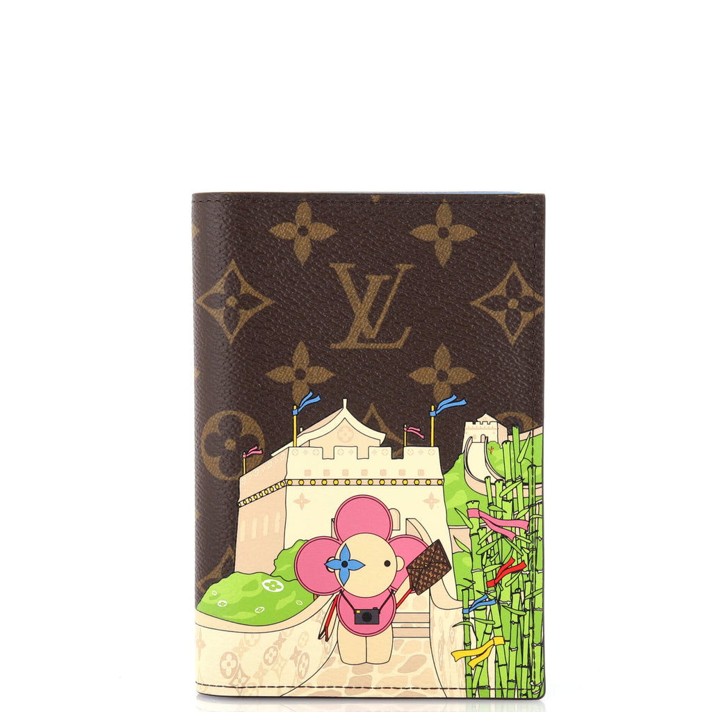 Louis Vuitton Limited Edition passport holder cover Cognac Leather