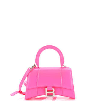Balenciaga Hourglass Top Handle Bag Leather XS