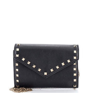Valentino Garavani Rockstud Envelope Chain Crossbody Bag Leather Small