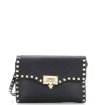 Valentino Garavani Rockstud Flip Lock Flap Bag Leather Small