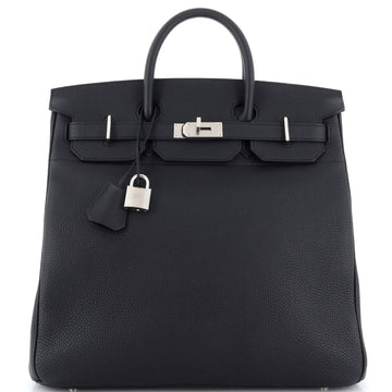 Hermes HAC Birkin Bag Black Togo with Palladium Hardware 40