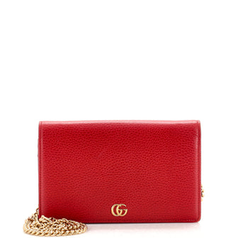 Gucci Petite GG Marmont Chain Wallet Leather Mini