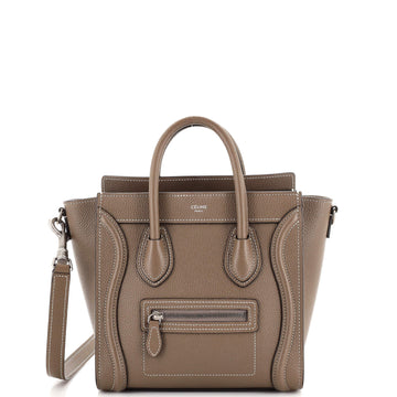 Celine Luggage Bag Grainy Leather Nano