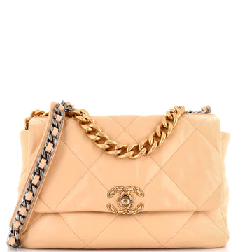 Chanel 19 Flap Bag Quilted Leather Large