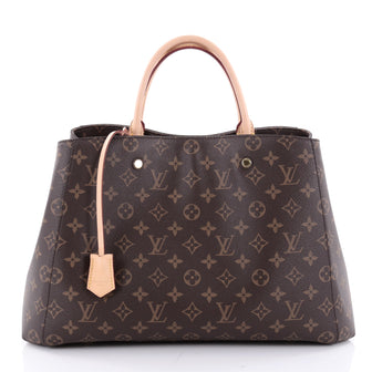 Louis Vuitton Montaigne Handbag Monogram Canvas GM Brown 2307401