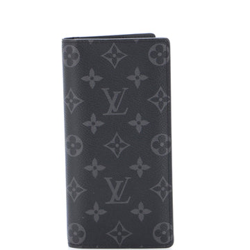 Louis Vuitton Brazza Wallet Monogram Eclipse Canvas