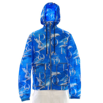 Christian Dior Men's Sorayama Hooded Zipped Jacket Printed Polyamide