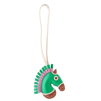 Hermes GeeGee Camail Bag Charm Leather