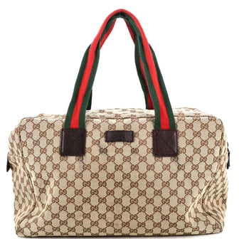 Gucci Web Carry On Duffle Bag GG Canvas Medium