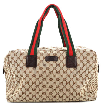 Gucci Web Carry On Duffle Bag GG Canvas Medium