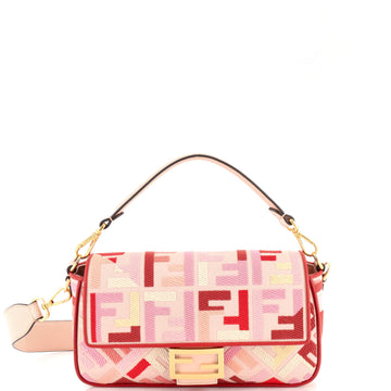 Fendi Baguette NM Bag Zucca Embroidered Canvas Medium