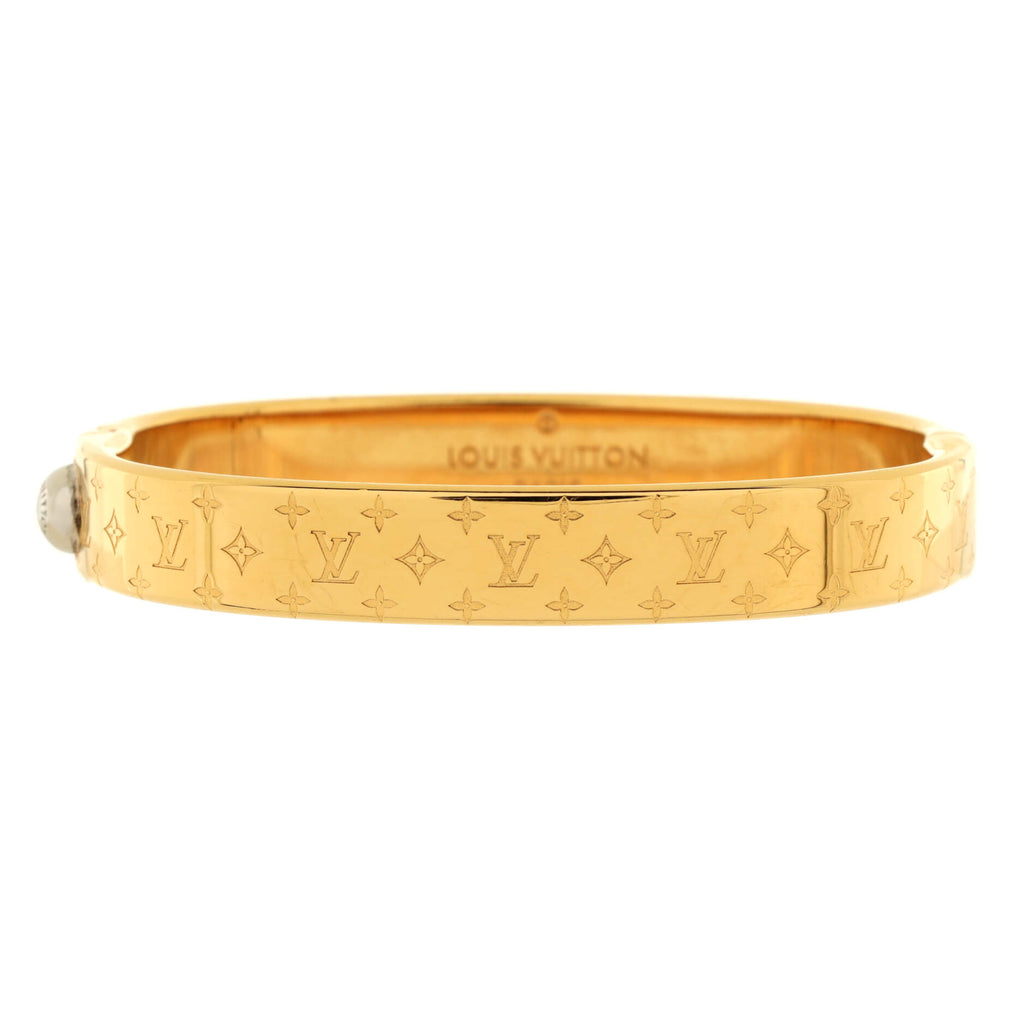 vuitton gold bracelet nanogram cuff