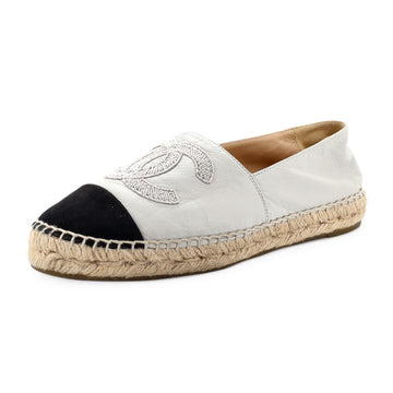 Chanel Women's CC Cap Toe Espadrilles Leather
