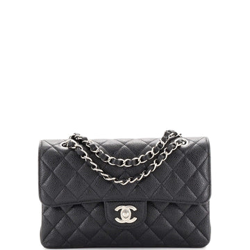 Chanel Classic Double Flap Bag Quilted Caviar Small