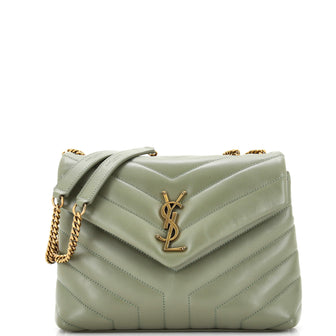 Saint Laurent Loulou Shoulder Bag Matelasse Chevron Leather Small