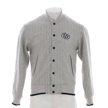 Christian Dior Men's Logo Baseball Jacket Embroidered Wool Blend