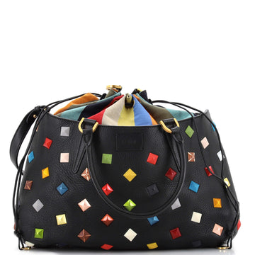 Fendi B. Fab Convertible Tote Studded Leather Medium