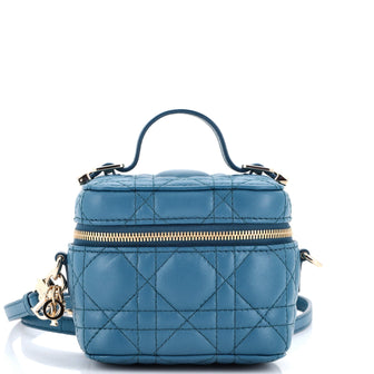 Christian Dior Lady Dior Vanity Case Cannage Quilt Lambskin Micro