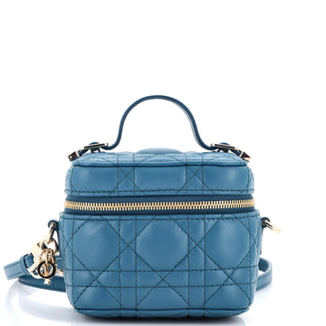 Christian Dior Lady Dior Vanity Case Cannage Quilt Lambskin Micro