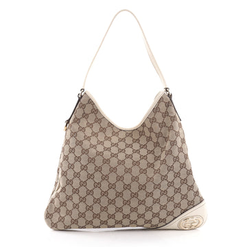 Gucci New Britt Hobo GG Canvas Medium Brown 2309201