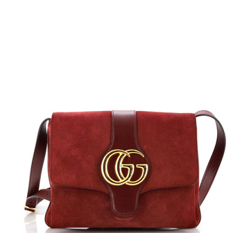 Gucci Arli Shoulder Bag Suede with Leather Medium