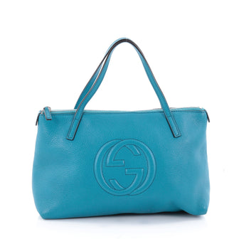 Gucci Soho Kid's Tote Leather Mini Blue 2309301
