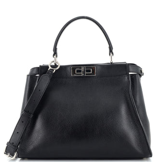 Fendi Monster Peekaboo Bag Calfskin and Python Regular