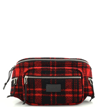 Saint Laurent Nuxx Waist Bag Tartan Wool