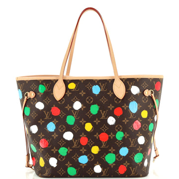 Louis Vuitton Neverfull NM Tote Yayoi Kusama Painted Dots Monogram Canvas MM