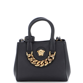 Versace La Medusa Convertible Tote Bag Leather Small