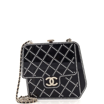 Chanel Flap Bag Minaudiere Embellished Plexiglass