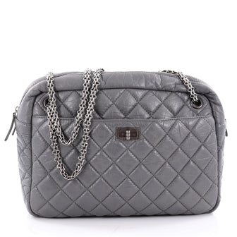 Chanel Reissue Camera Bag Quilted Aged Calfskin Large Gray