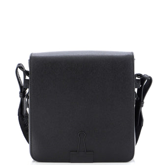 Off White Binder Clip Flap Bag Leather Small