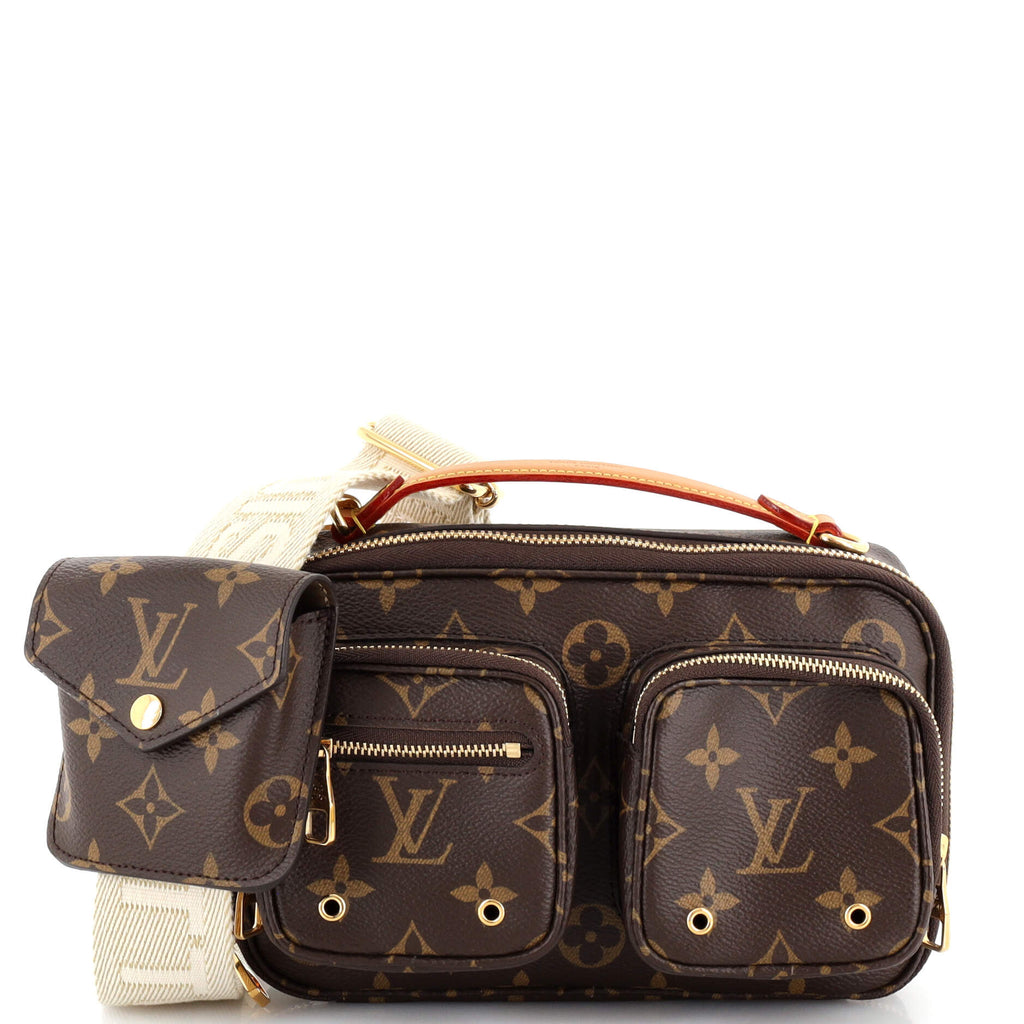 Louis Vuitton Utility Side Bag Monogram Brown in Canvas with