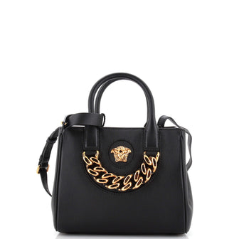 Versace La Medusa Convertible Tote Bag Leather Small