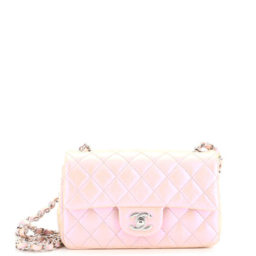 Chanel Classic Single Flap Bag Quilted Iridescent Calfskin Mini